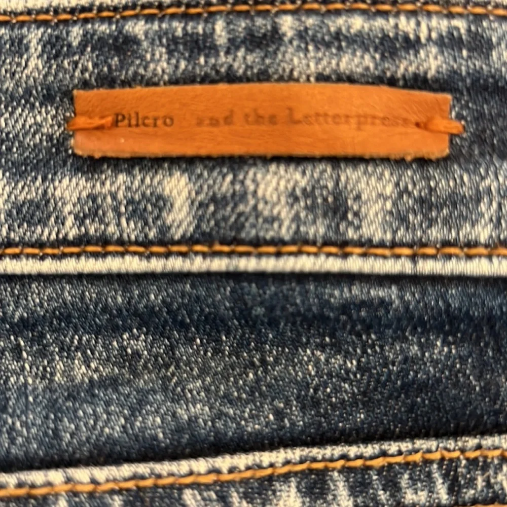 Anthropologie Pilcro Letterpress Straight Distressed Jean SZ 27 - Picture 4 of 5